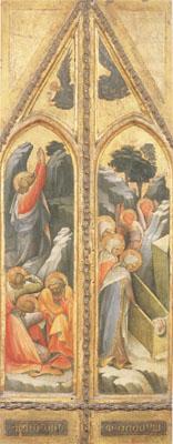 Lorenzo Monaco Christ in the Garden The Women at the Sepulchre Wings of a triptych (mk05)
